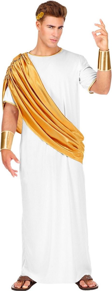 Griekse & Romeinse Oudheid Kostuum | Veni Vidi Vici Caesar Romeinse Keizer | Man | Small | Carnaval kostuum | Verkleedkleding